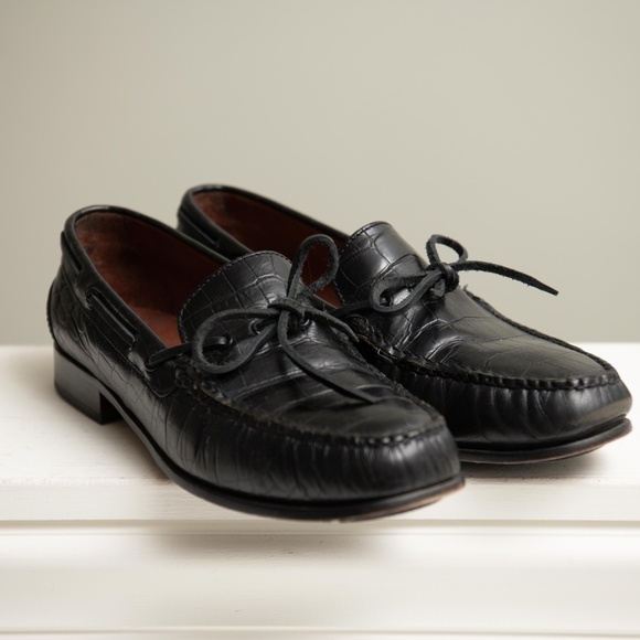 Ralph Lauren Polo Sport Alligator Loafers in Black Women's 10 / Mens 8.5 - Picture 2 of 6